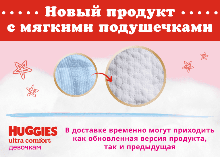 Подгузники Huggies® Ultra Comfort для девочек