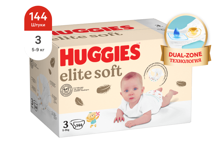 НОВИНКА! Умные подгузники Huggies® Elite Soft