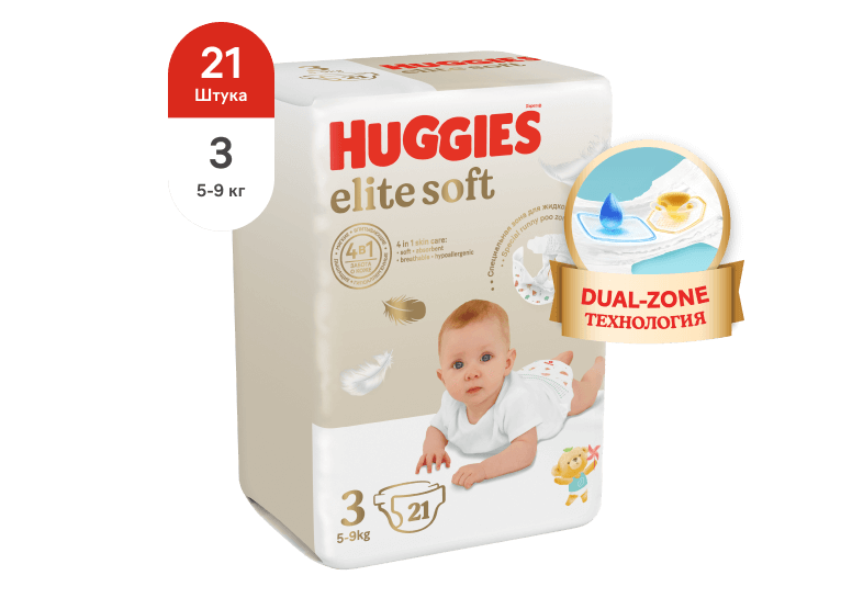 НОВИНКА! Умные подгузники Huggies® Elite Soft