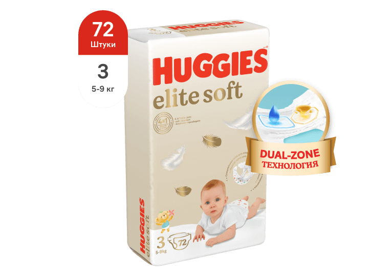 НОВИНКА! Умные подгузники Huggies® Elite Soft