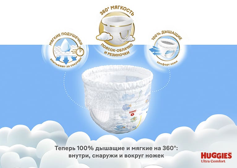 Трусики-подгузники Huggies® Ultra Comfort для мальчиков