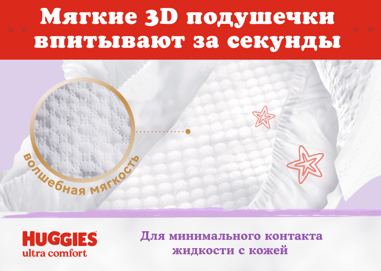 Подгузники Huggies® Ultra Comfort унисекс