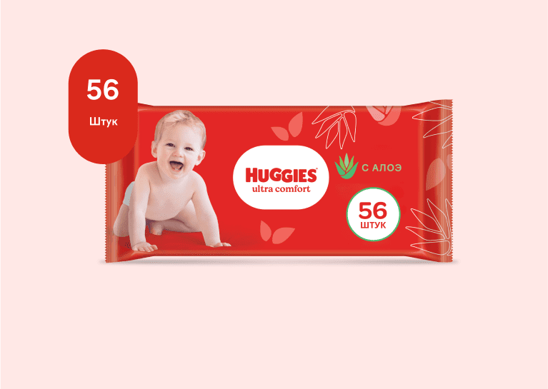 Влажные салфетки Huggies® Ultra Comfort